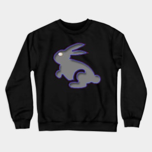 Neon Gray Rabbit of the Future Without the shows title Crewneck Sweatshirt